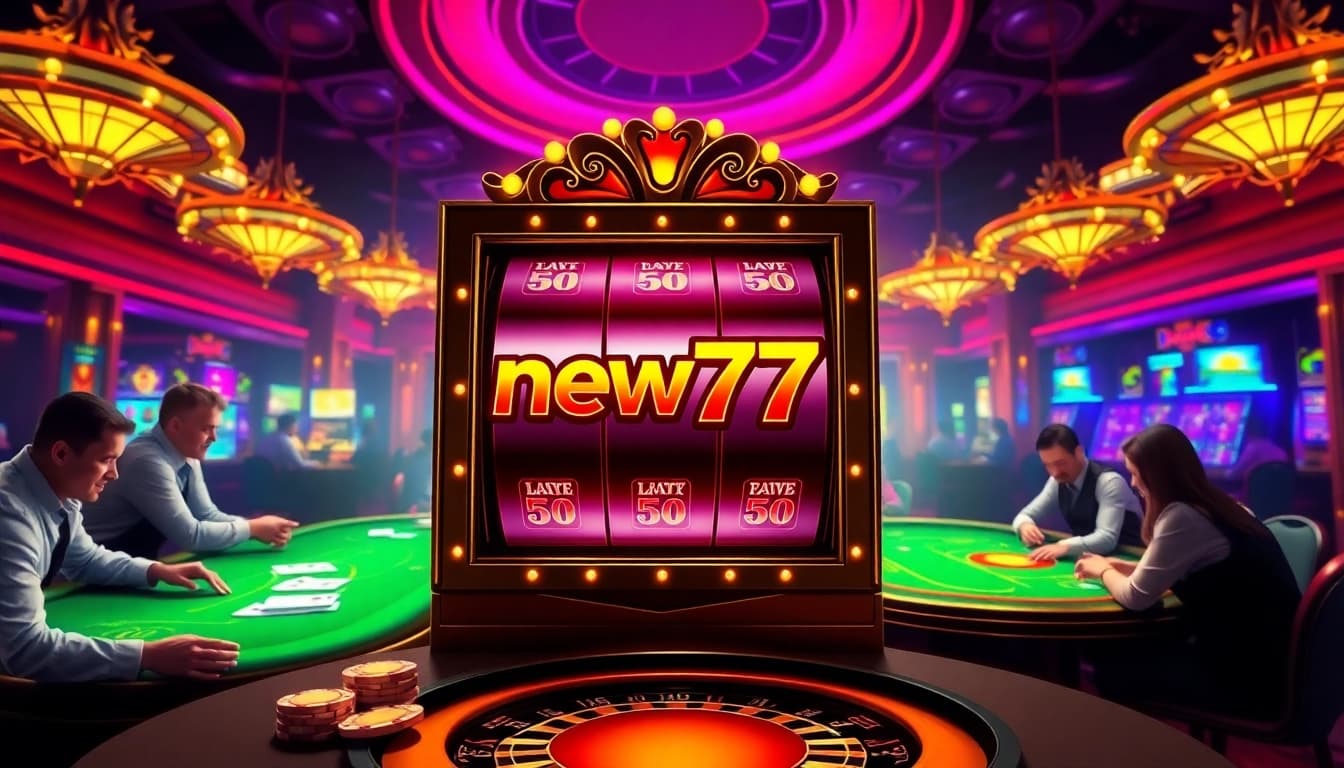 Experience high-stakes excitement at new77 with vibrant slot machines and thrilling casino action.