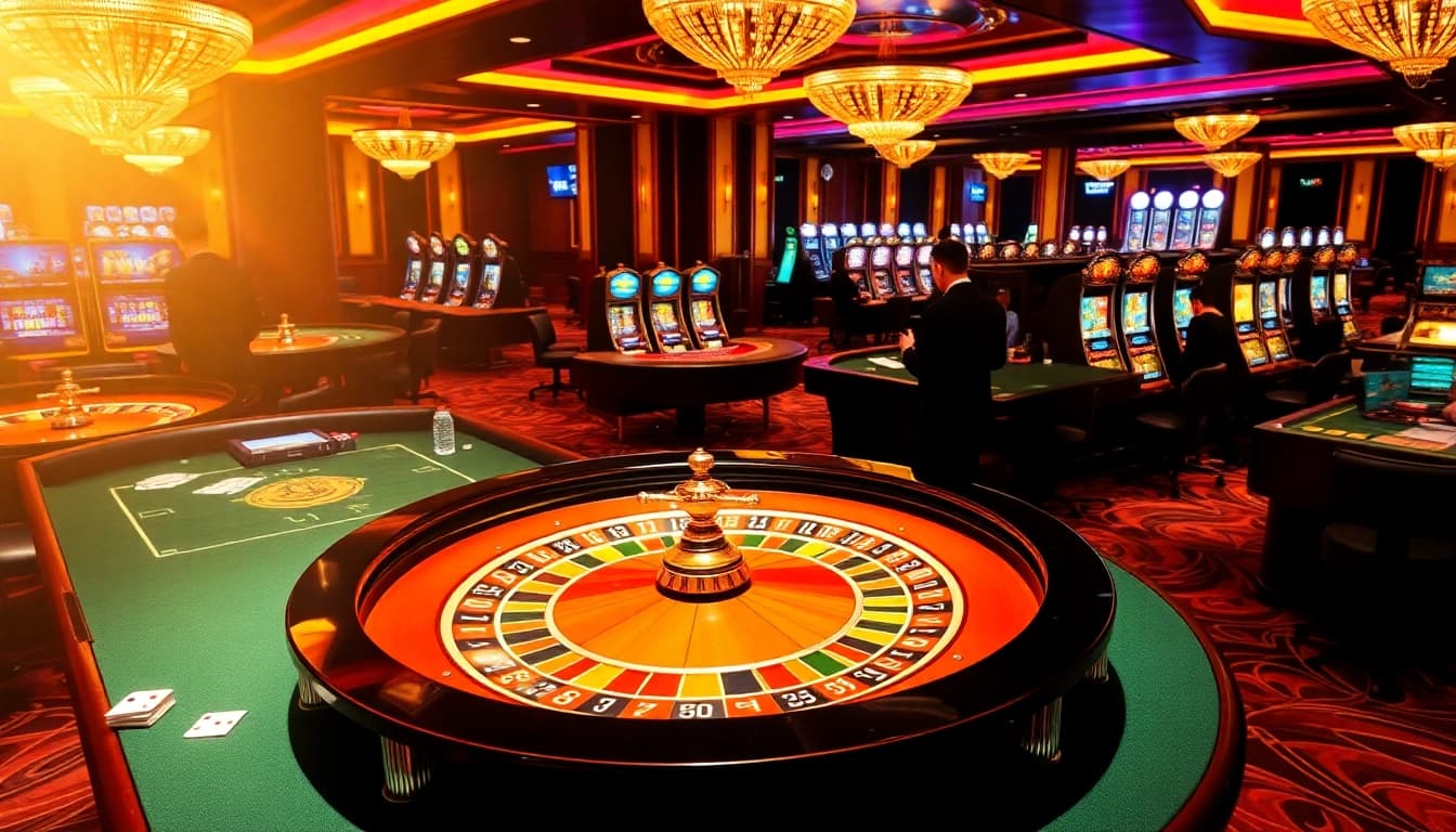 Experience the thrill of high-stakes gambling at https://www.superslot365.net/ with vibrant casino tables.