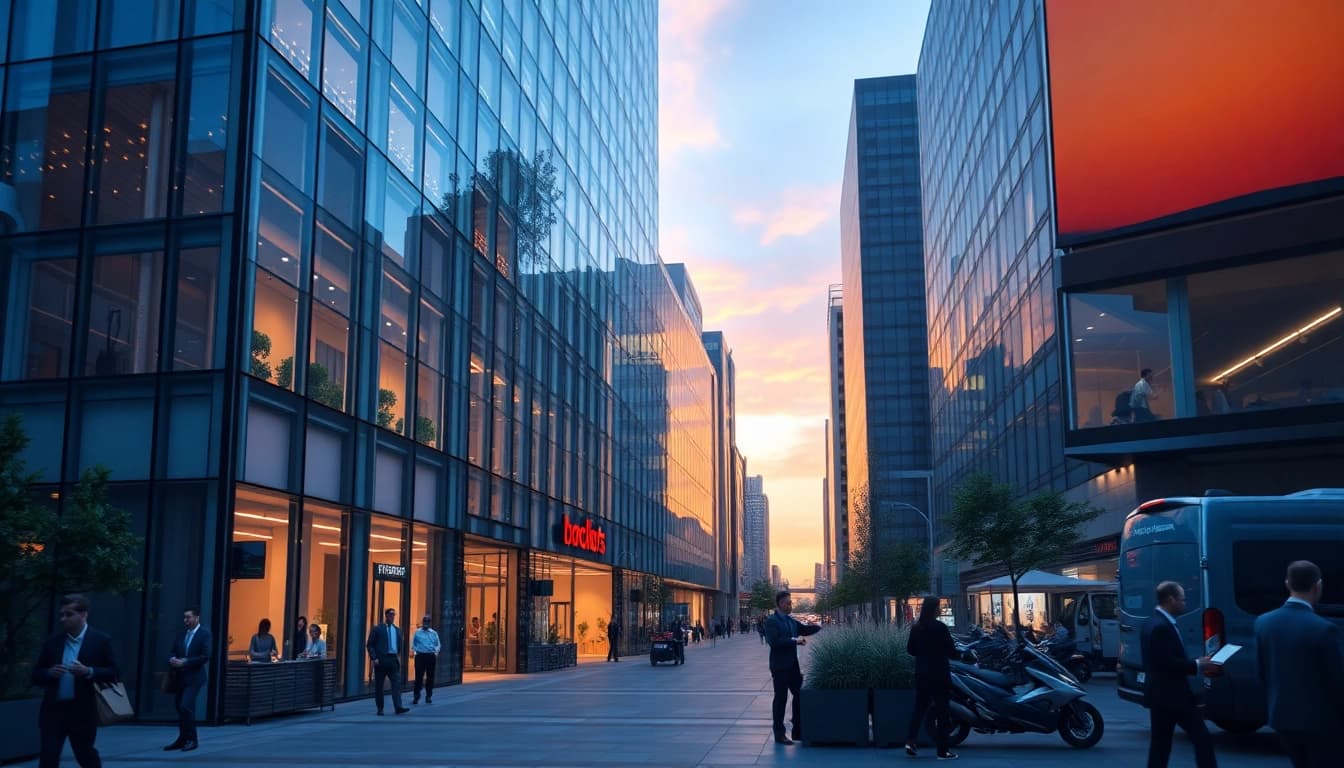 Modern commercial building exterior showcasing innovation and professionalism.