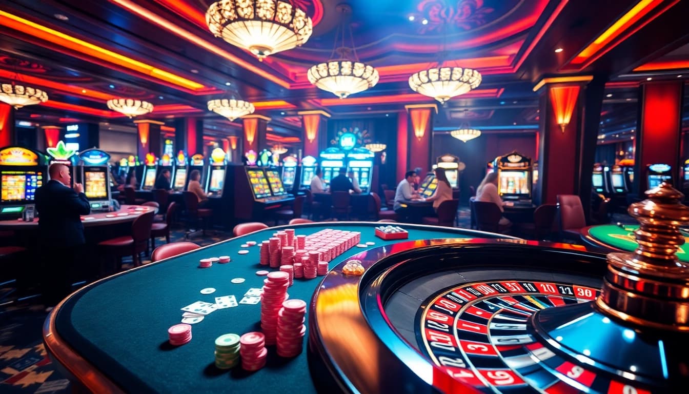 Experience thrilling gameplay at https://gg88.wales/ with vibrant casino tables and exciting slot machines.