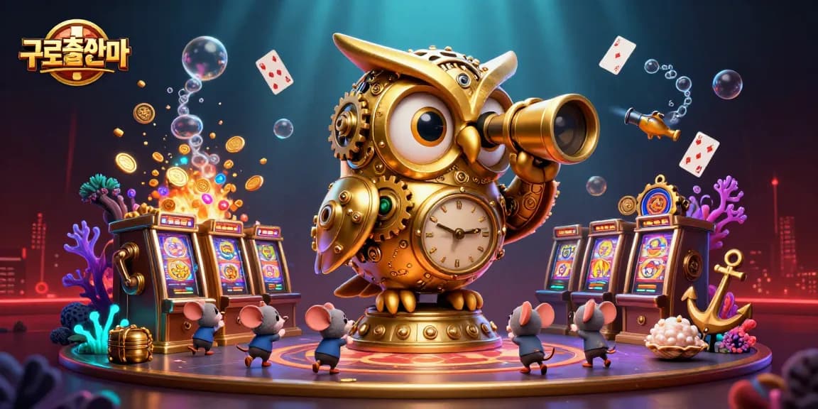 Engage with 구로출장안마 while discovering vibrant casino elements in a 3D illustration
