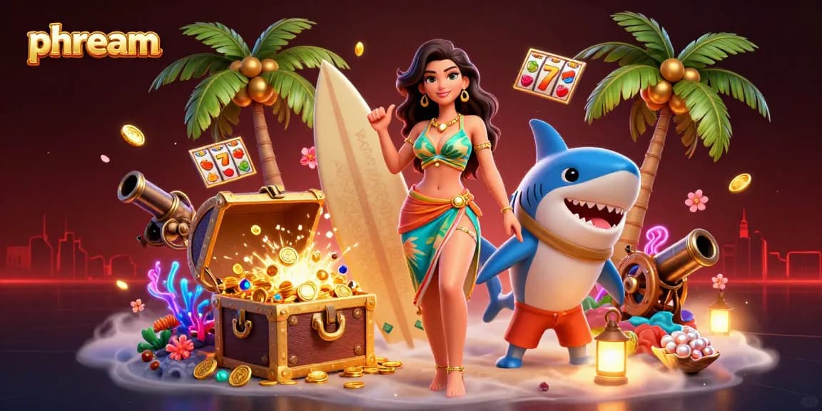 Boost your winning chances with phdream's vibrant casino-themed underwater adventure illustration.