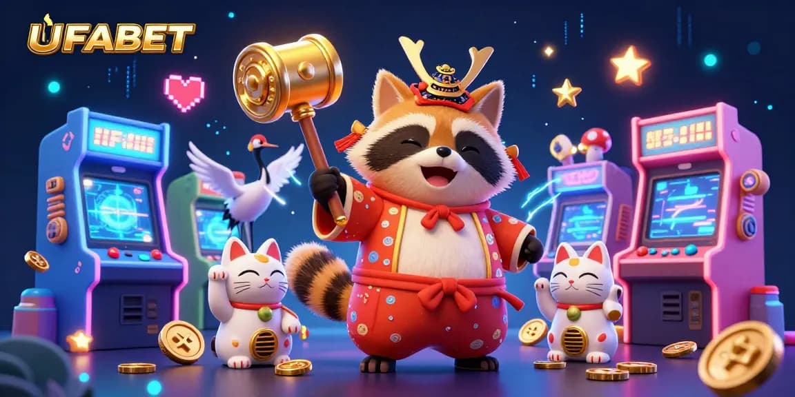Experience thrilling gameplay at UFABET with vibrant characters and exciting casino elements.