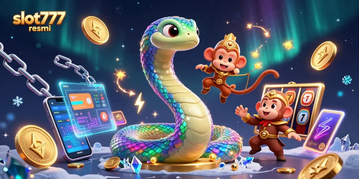 Experience thrill with slot777 resmi in a dynamic scene featuring vibrant casino elements and whimsical characters.