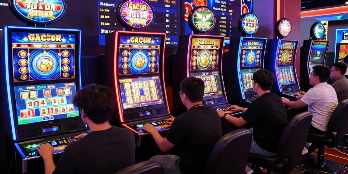 Exciting online gaming moment showcasing players enjoying slot gacor games in a vibrant virtual casino environment.