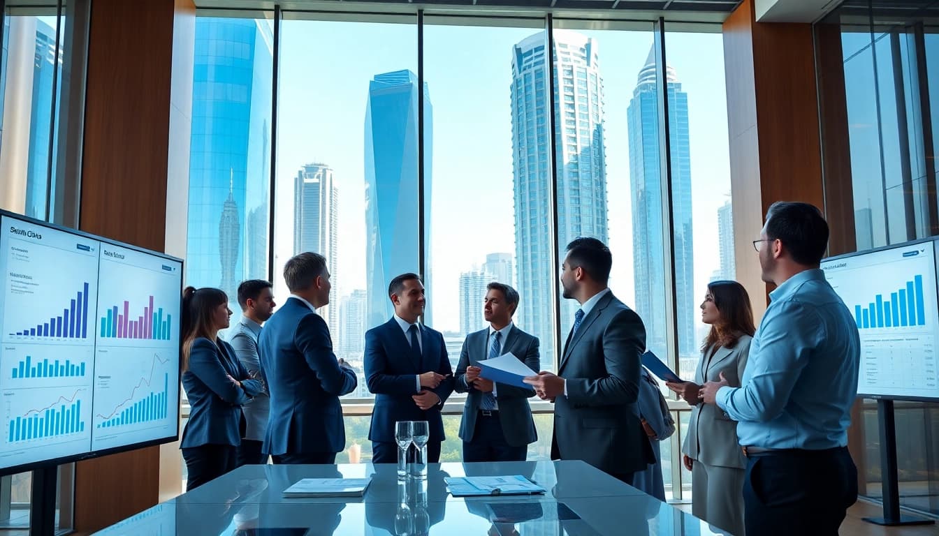 Business Consultants in Dubai engaging in a productive meeting, showcasing collaboration and professionalism.