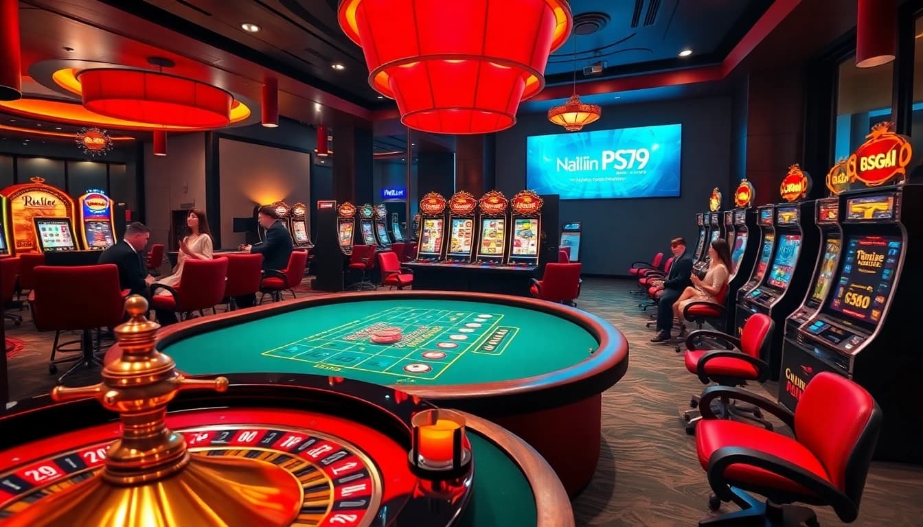Experience the excitement of Nhà cái PS99 with vibrant casino tables and thrilling gambling action.
