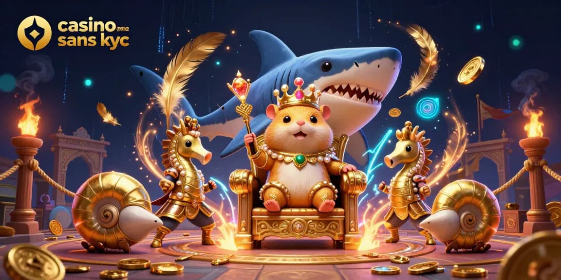 Jouer au casino en ligne sans KYC avec le roi hamster et ses gardes sous-marins.