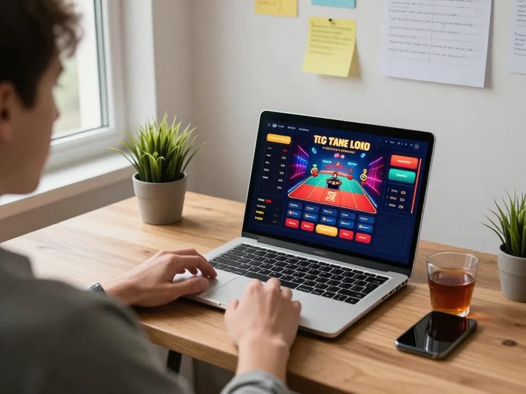 Player strategizing on 789win 37 while gaming online in a cozy home setup