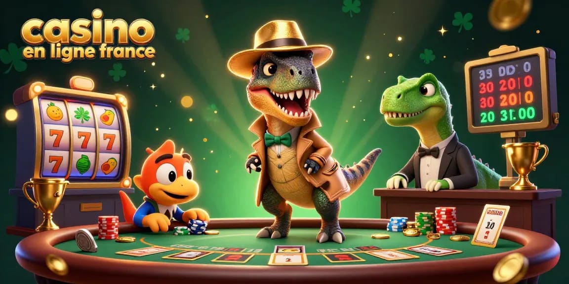 Profiter de l'excitation d'un casino en ligne France avec un raptor qui compte les cartes à la table de blackjack.