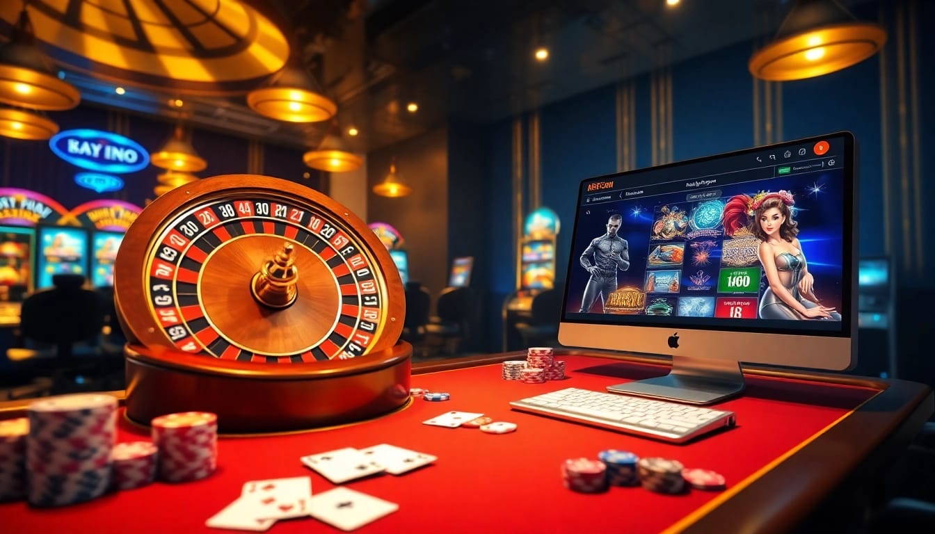 Experience thrilling online gaming at rr88.com with vibrant casino tables and exciting slot machines.