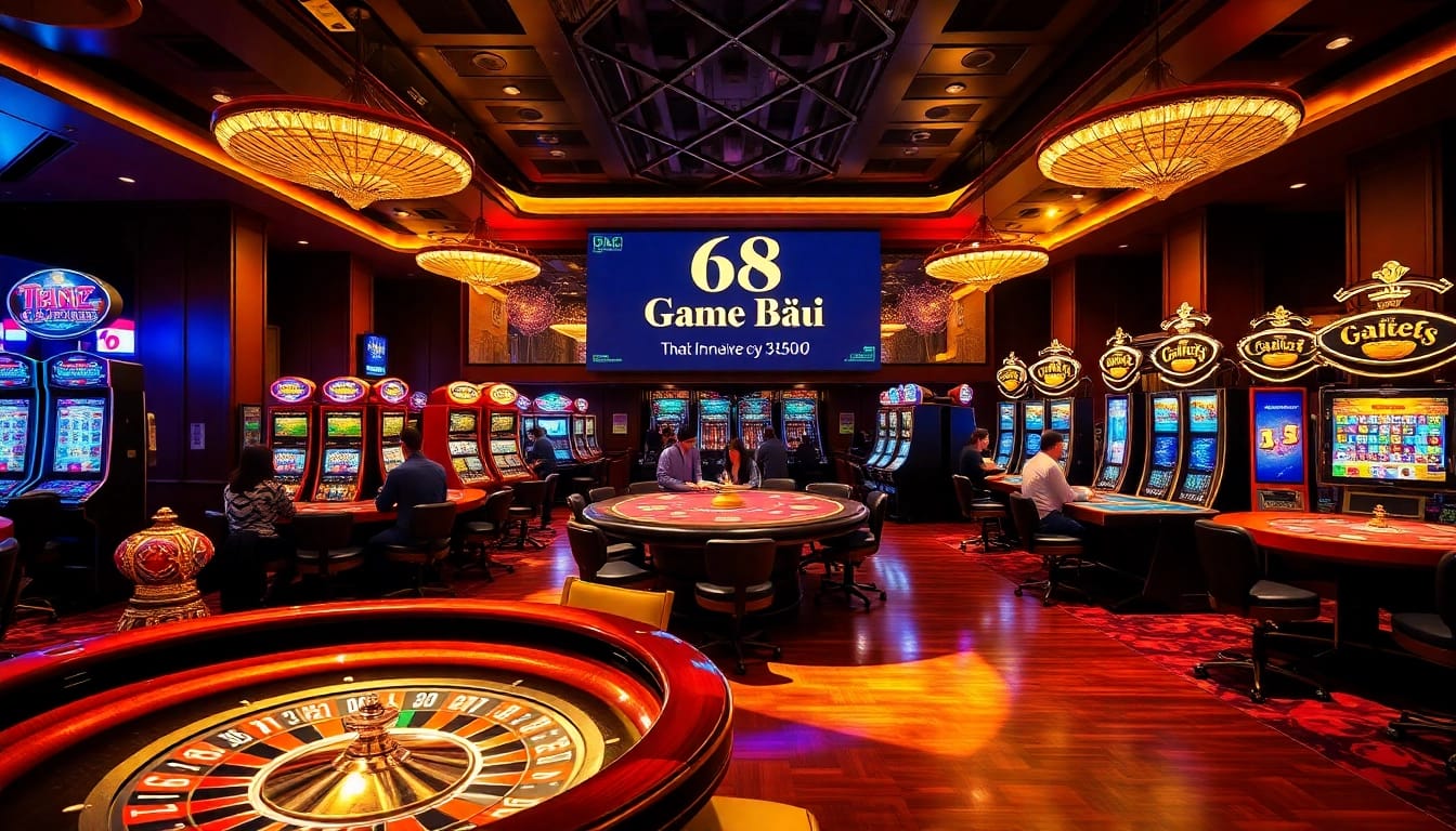 Experience the thrill of winning at 68 game bài in a luxurious casino setting with vibrant games.