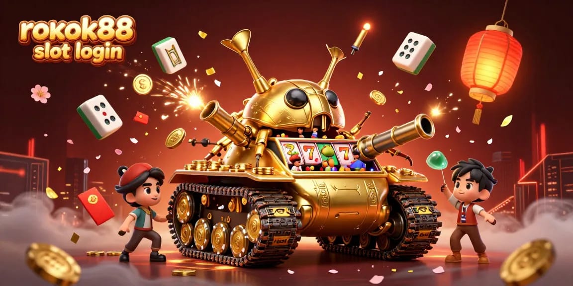 Engage with rokok88 slot login for exciting spinning reels and jackpot wins in a vibrant casino scene.