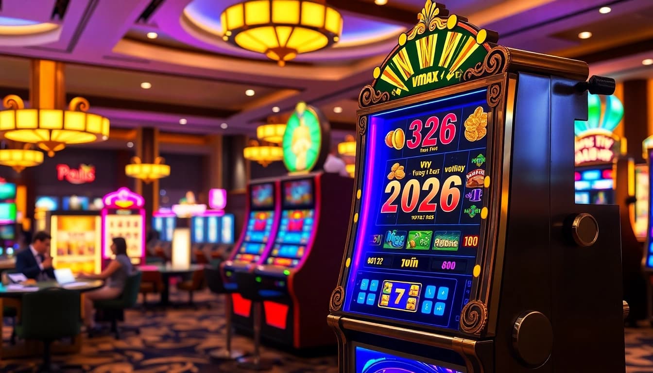 Nổ hũ vmax 2026 slot machine attracting players with its luxurious design and exciting jackpot features.