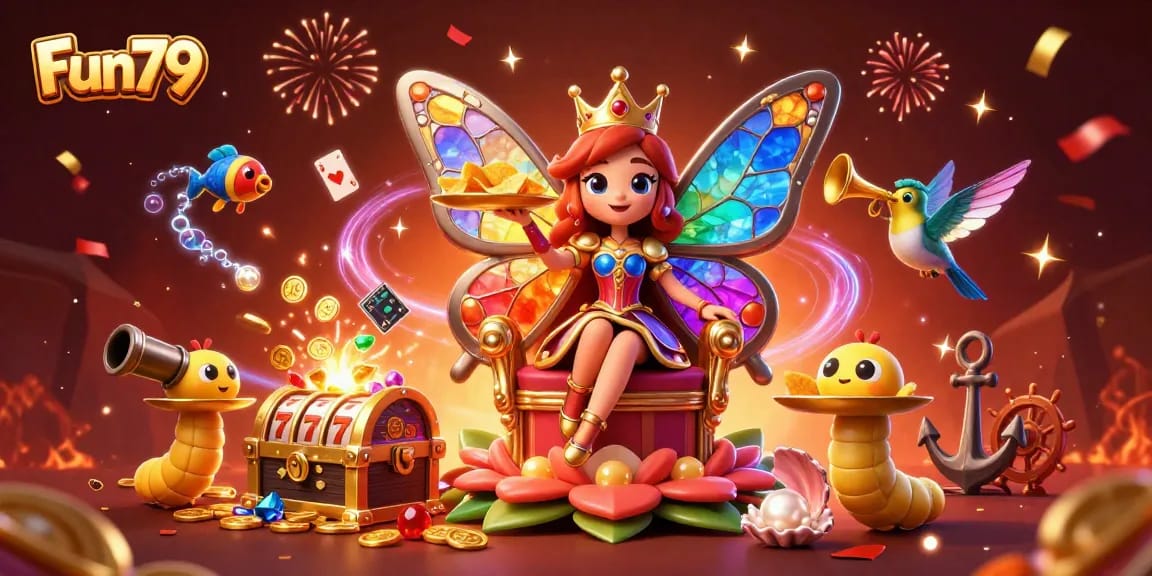Enjoy thrilling gameplay at Fun79 with exciting slot elements in a vibrant casino scene.