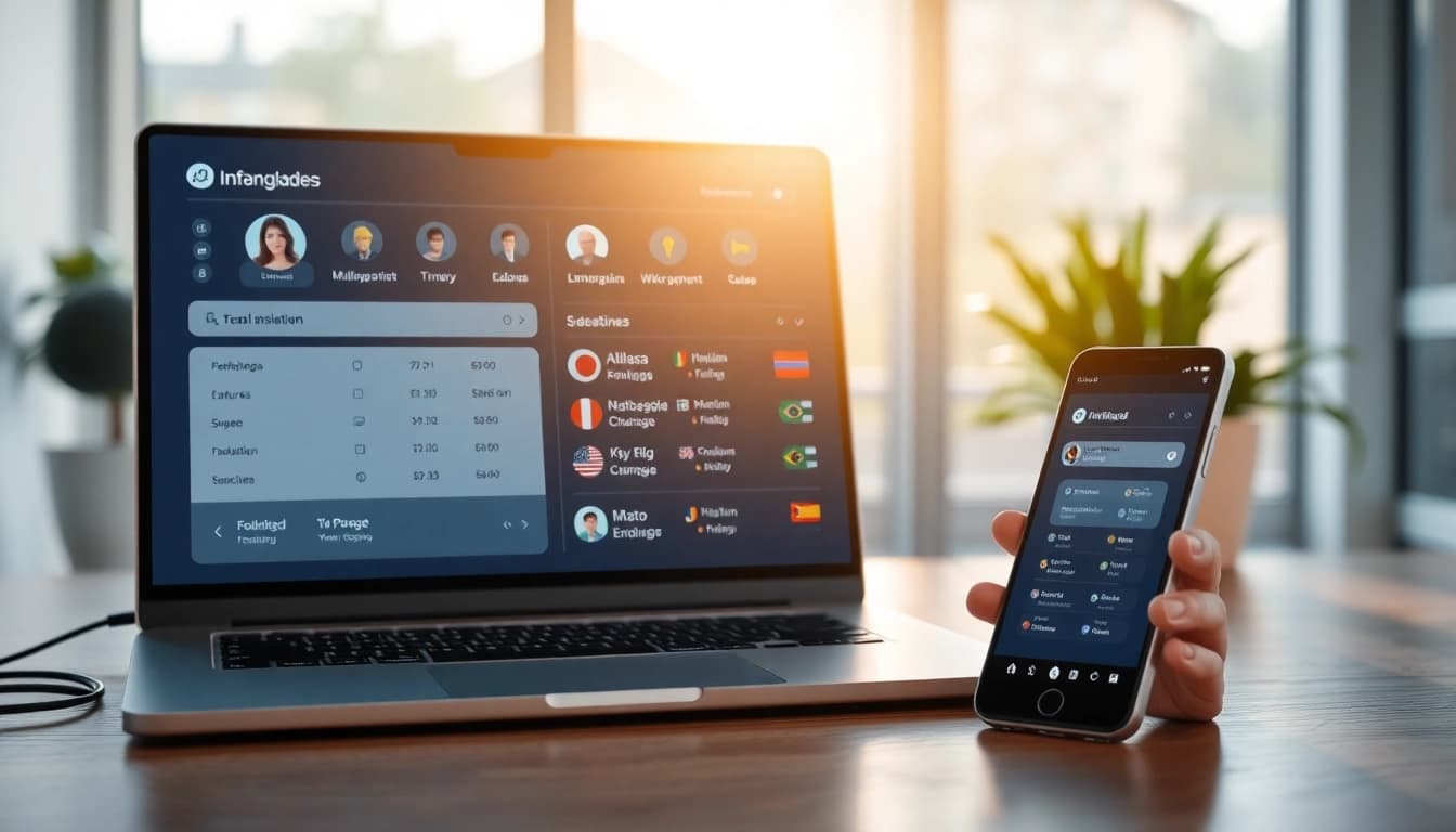 HelloWorld官网 showcasing innovative translation software interface designed for multilingual communication.