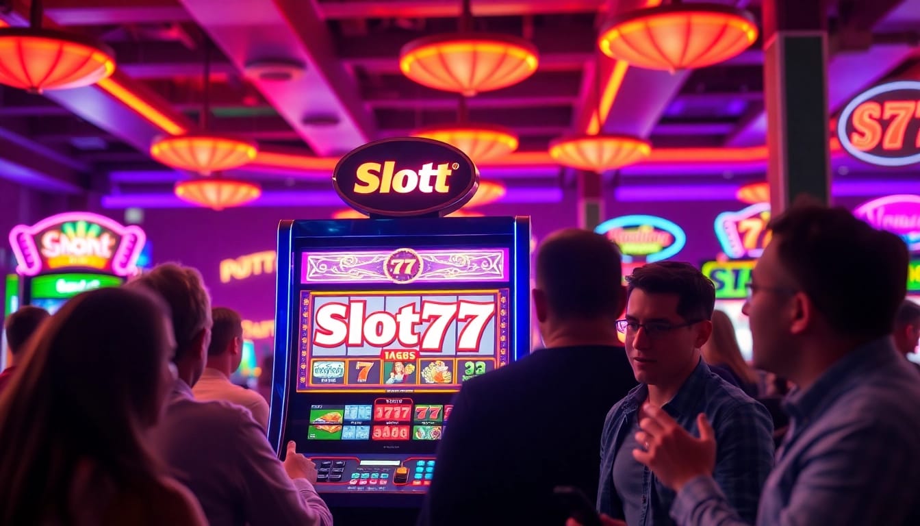 Menangkan pengalaman tanpa batas di Slot77 dengan mesin slot yang menarik dan pemain bersemangat.