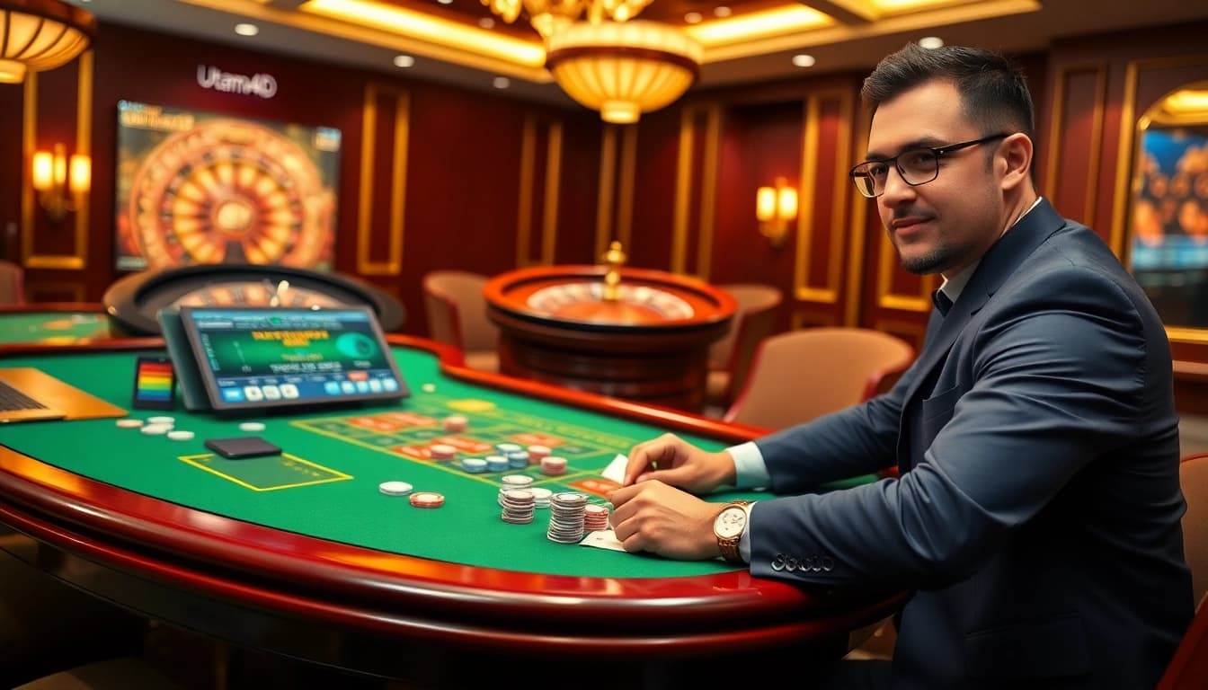 Terlibat dalam perjudian yang mendebarkan dengan prediksi Utama4D Togel di meja kasino yang meriah.