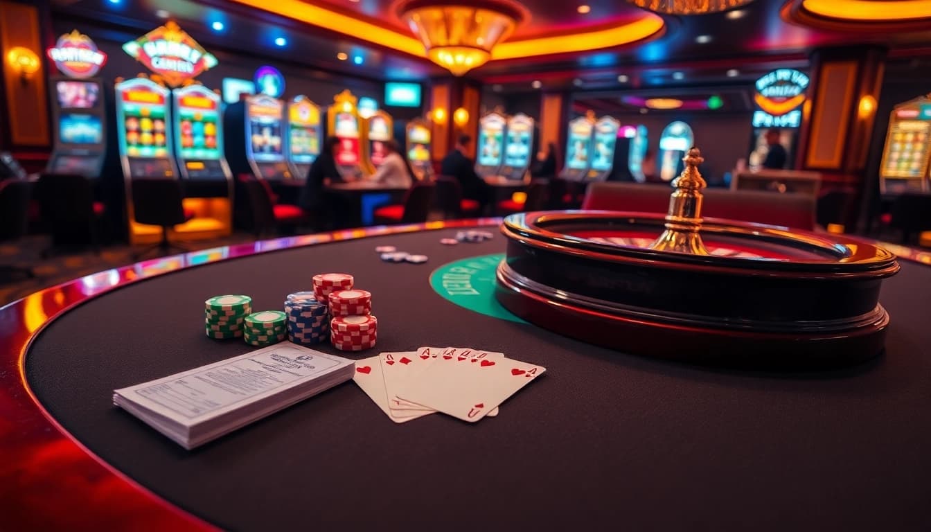 Engage with the thrill of link alternatif onicplay at a luxury poker table filled with vibrant chips.