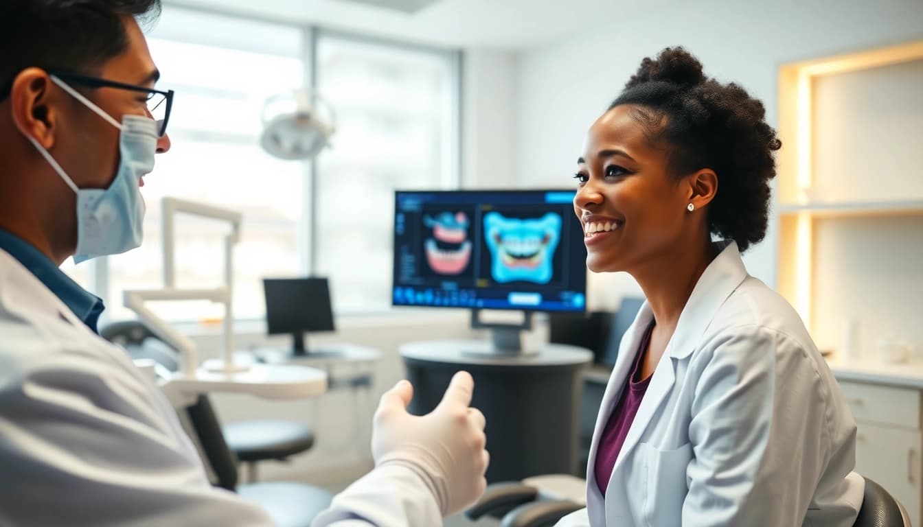 Find an orthodontic near me, showcasing a professional orthodontist consultation.