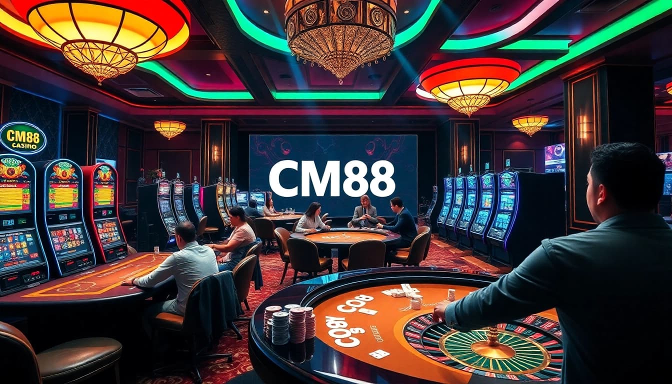 Real players engaging with advanced games at nhà cái cm88 online casino, showcasing top-notch gambling action.