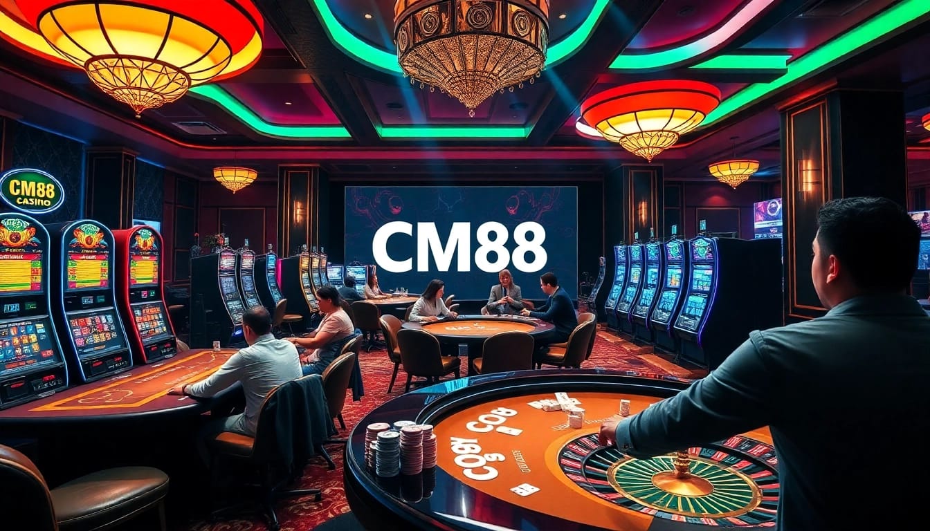 Real players engaging with advanced games at nhà cái cm88 online casino, showcasing top-notch gambling action.