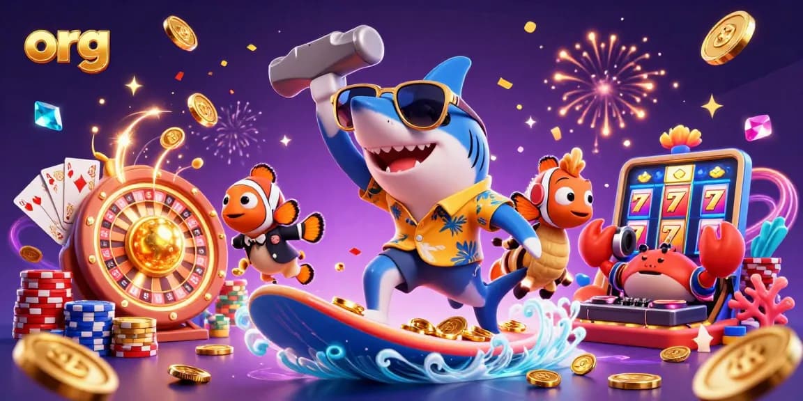 Experience top casino action with org's vibrant 3D illustration of a lively gambling scene.