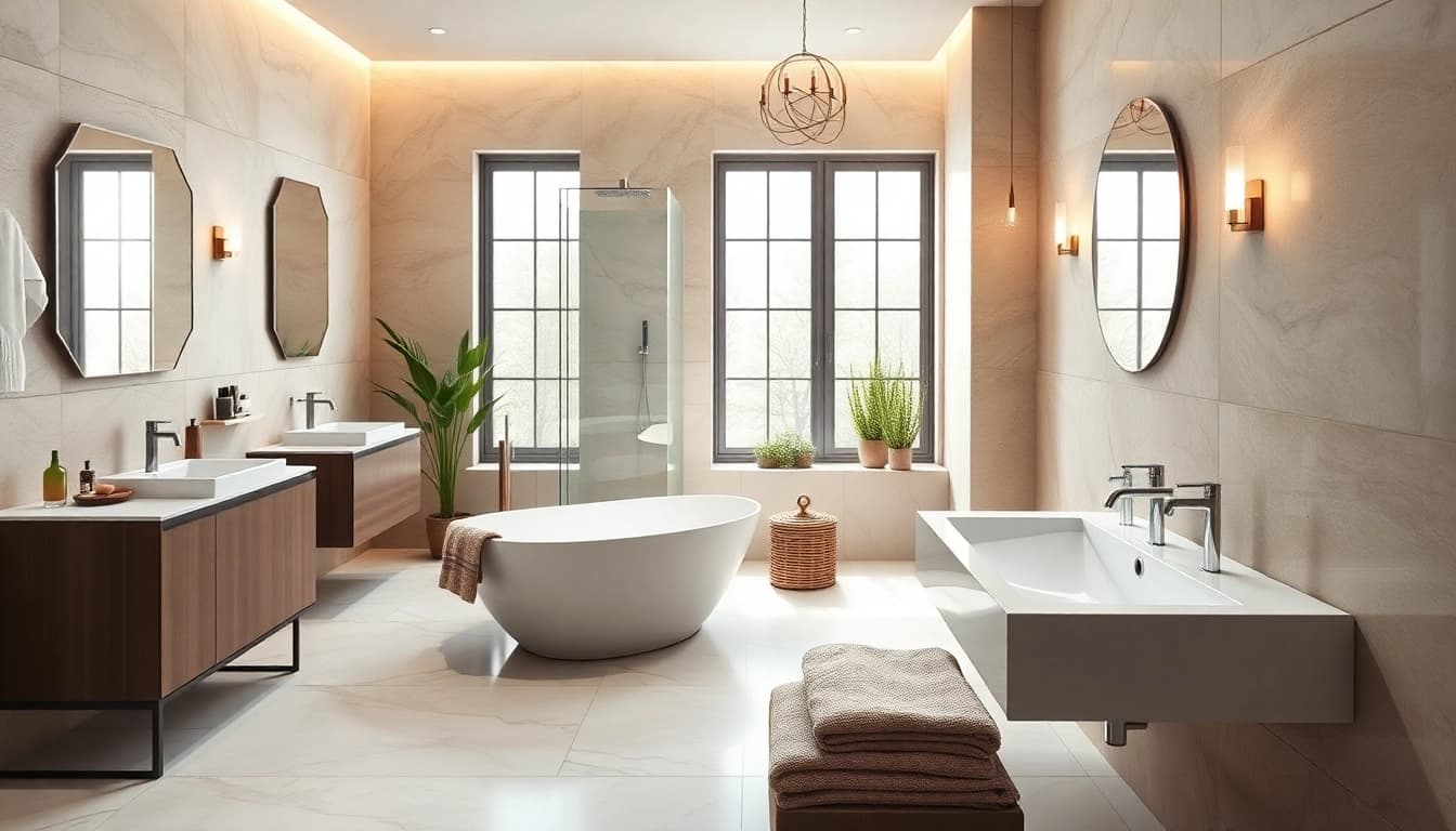 Erleben Sie stilvolle Sanitärlösungen mit sonni sanitär in einem modernen Badezimmerdesign.