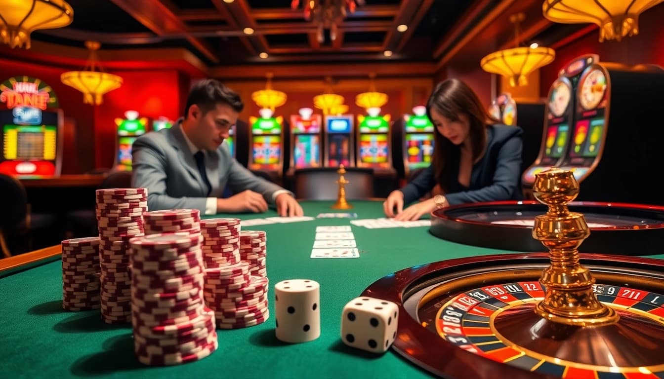 Engage in thrilling gambling experiences at https://okwin68.net/ with sophisticated casino scenes.