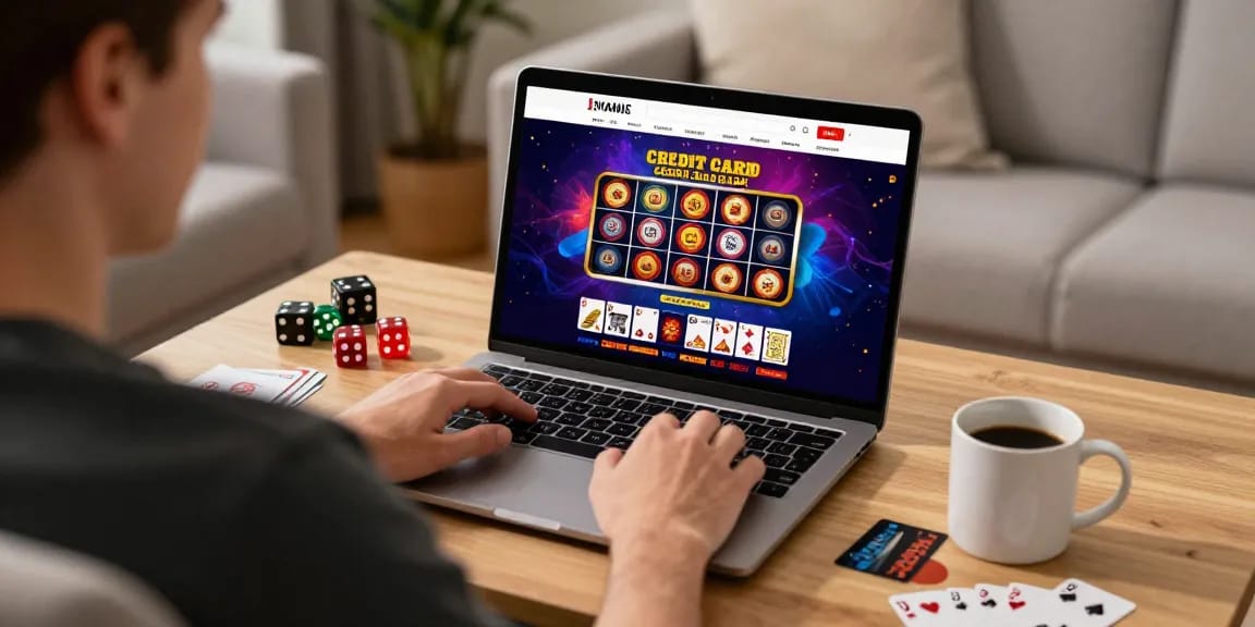UK player enjoying online gaming at https://euf.co.uk with credit card casino elements