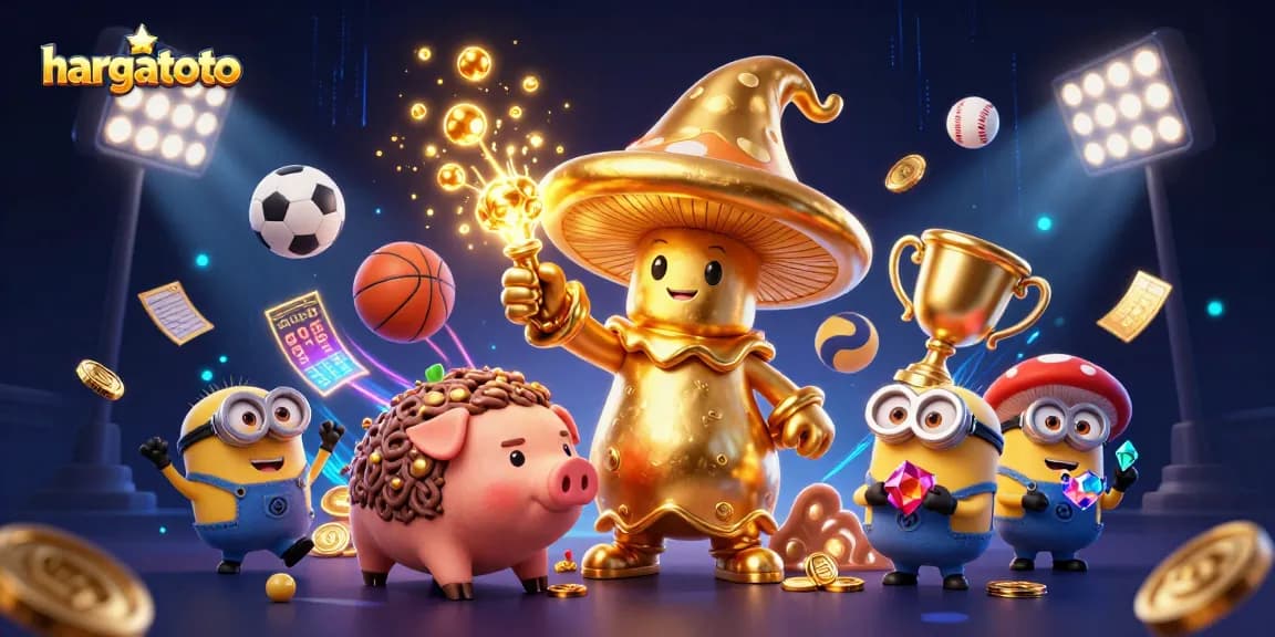 Experience excitement with hargatoto's vibrant casino scene featuring magical elements and dynamic sports action.