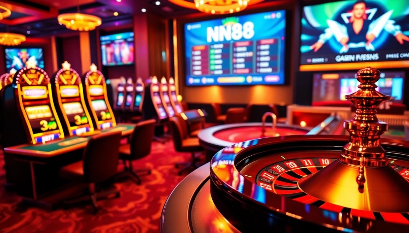 Engaged players enjoying a thrilling experience at nn88's online casino platform.