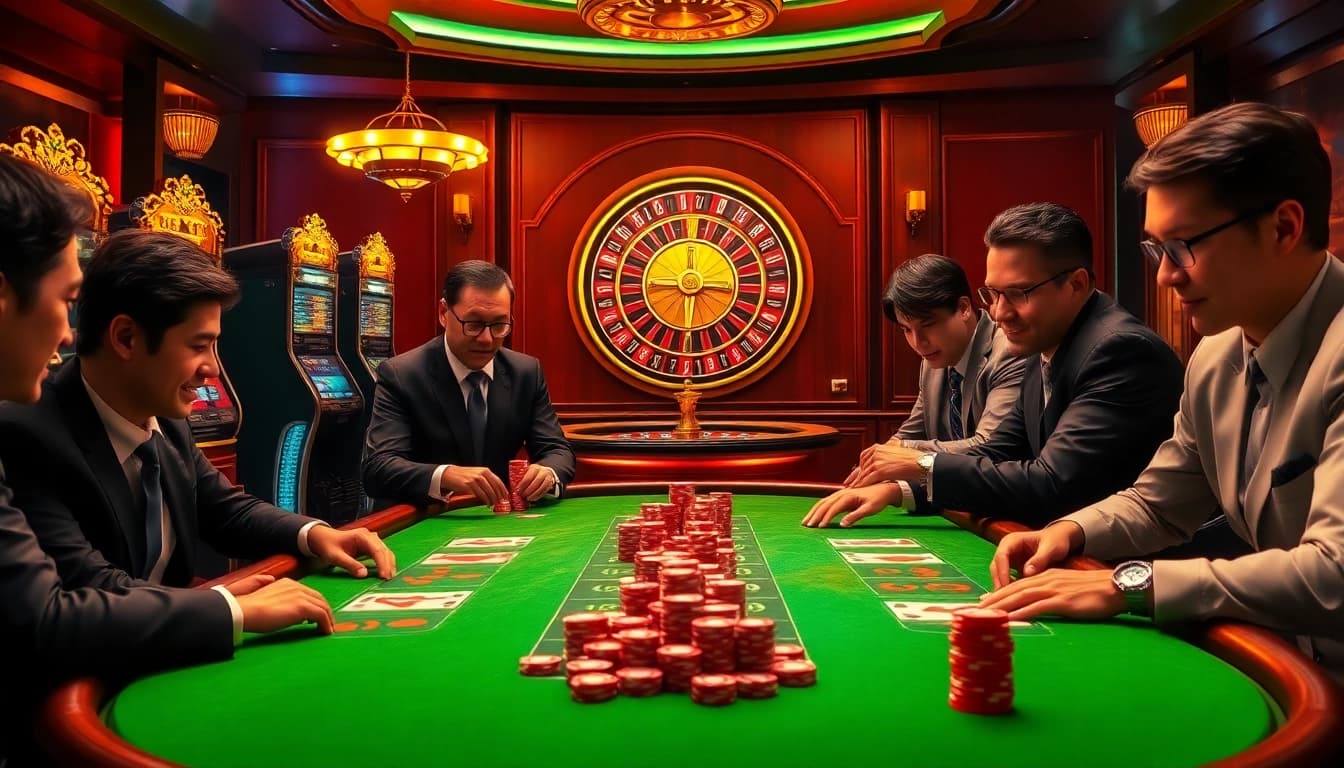 Players enjoying the excitement of sc88.archi online casino with vibrant tables and immersive gaming.