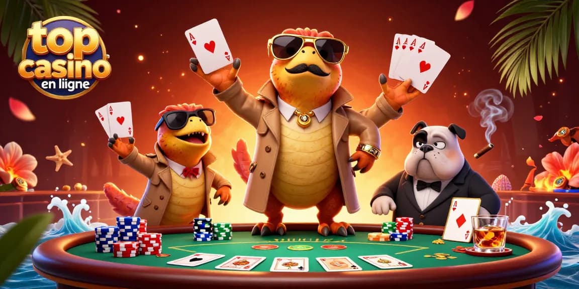 Jouer dans le top casino en ligne avec des raptors déguisés tentant d'entrer dans un lounge VIP.