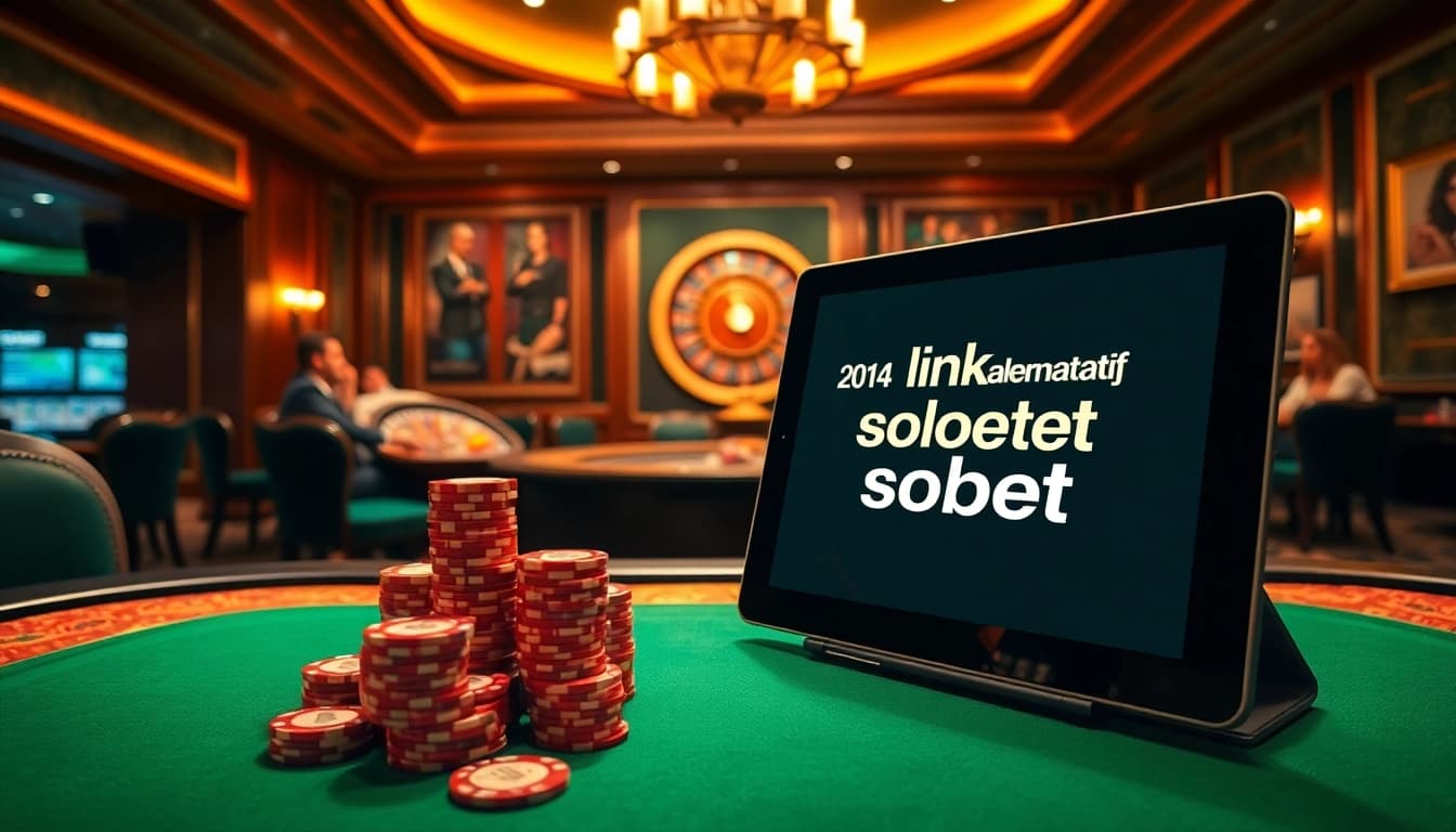 Engage in thrilling games with link alternatif sbobet at a luxurious casino featuring poker and roulette.