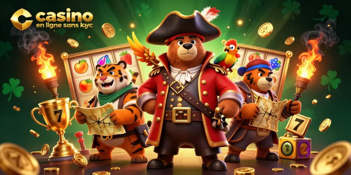 Jouez à votre casino en ligne sans KYC, avec des machines à sous animées et un environnement riche en jeux.