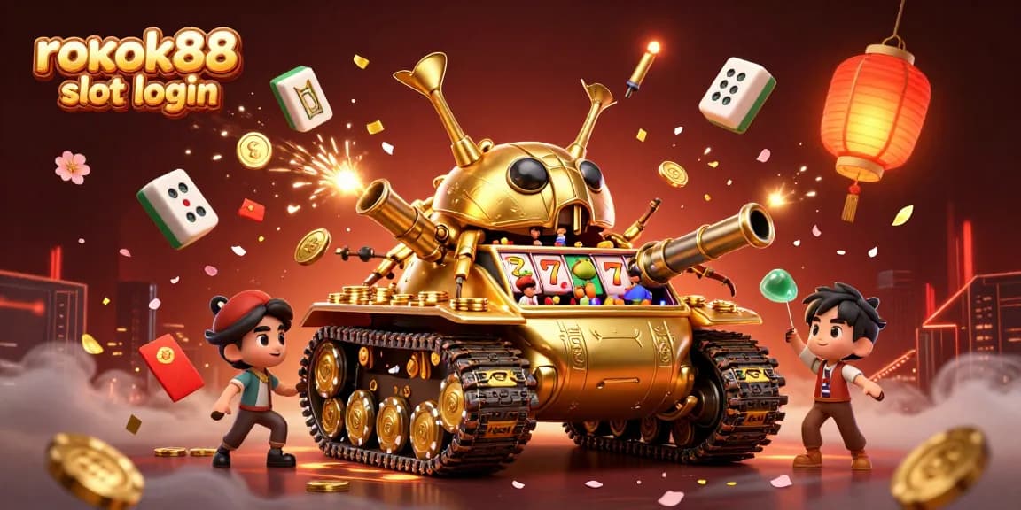 Engage with rokok88 slot login for exciting spinning reels and jackpot wins in a vibrant casino scene.