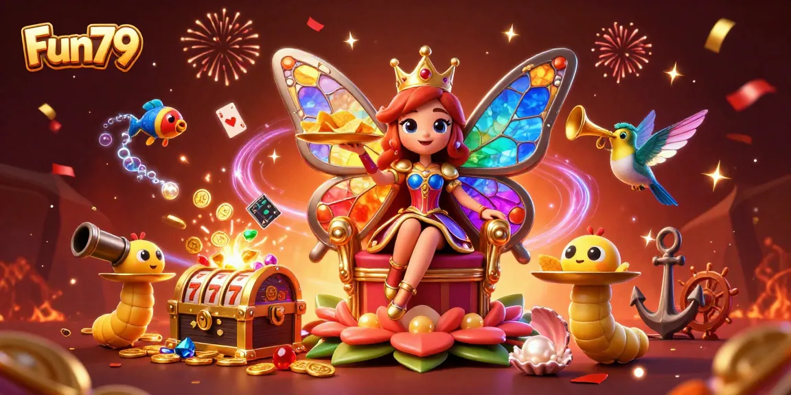 Enjoy thrilling gameplay at Fun79 with exciting slot elements in a vibrant casino scene.