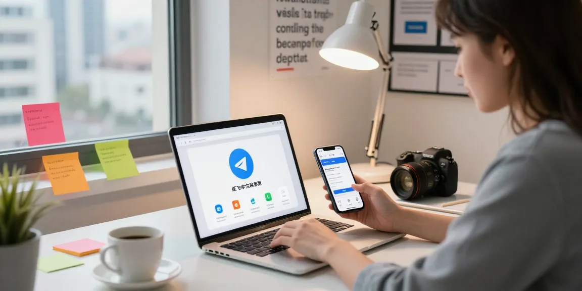 Workspace featuring a user engaging with the 纸飞机中文版官网 platform, illustrating contemporary digital communication.