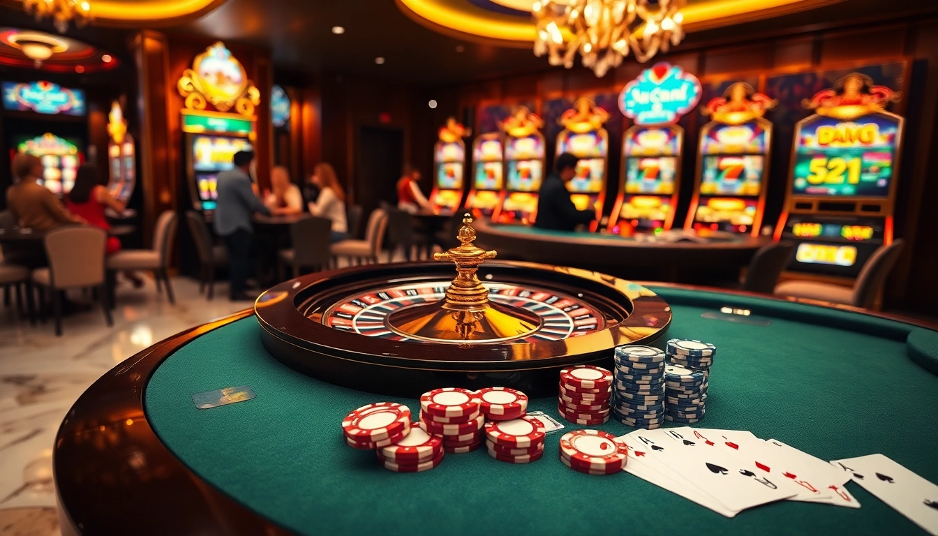 Les joueurs de casino en ligne s'engagent avec des jeux de table animés et des machines à sous vibrantes.
