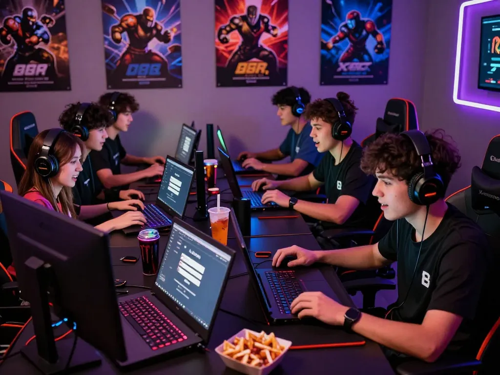 Engaged gamers at mantra88 login, showcasing vibrant competition and excitement in a lively gaming atmosphere.