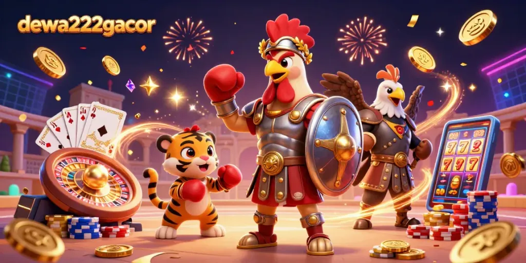 Engage with dewa222gacor's exciting gambling universe filled with vibrant scenes and dynamic characters.