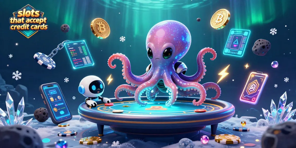 Experience slots that accept credit cards with an alien octopus at a holographic poker table