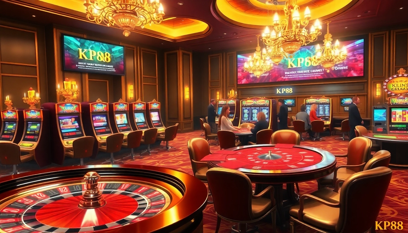 Experience the thrill of KP88 trang chủ with vibrant slot machines and lively poker tables.