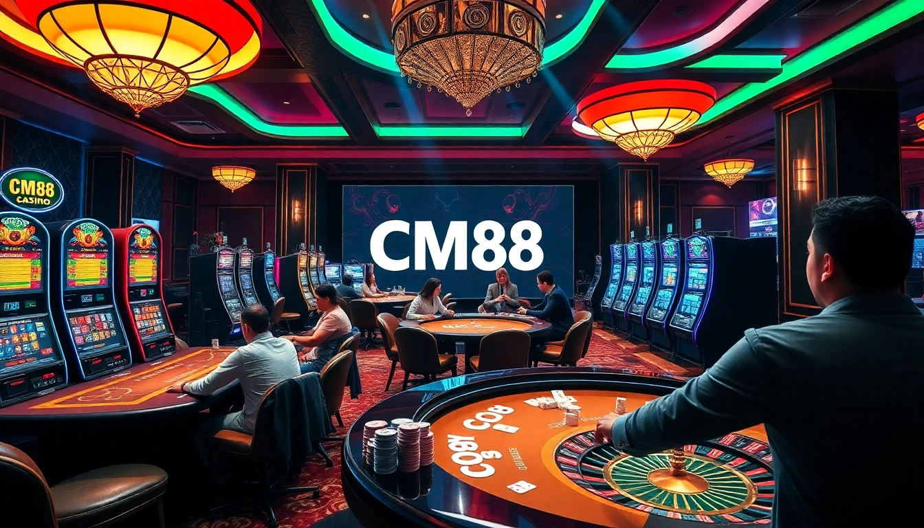Real players engaging with advanced games at nhà cái cm88 online casino, showcasing top-notch gambling action.
