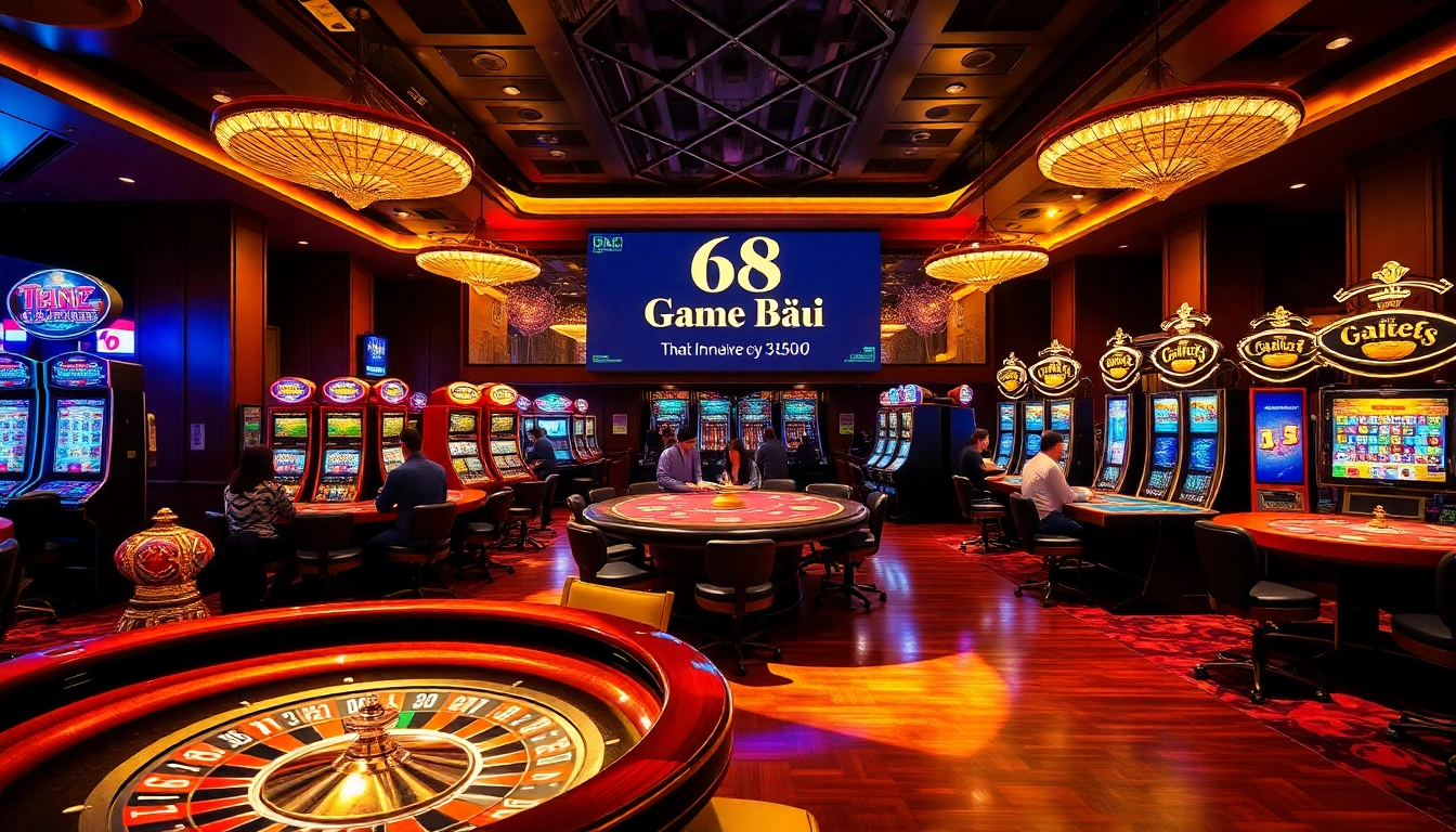 Experience the thrill of winning at 68 game bài in a luxurious casino setting with vibrant games.