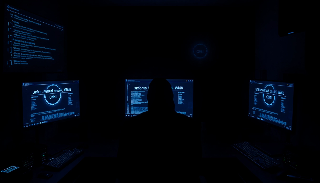 Explore the hidden wiki 1 with a visual of a tech-savvy individual navigating the dark web.