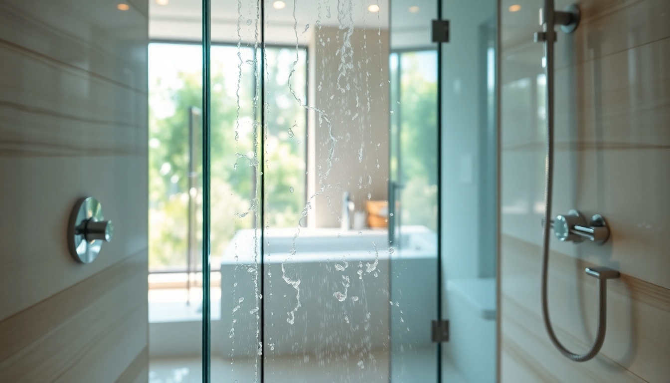Experience elegant showers with luxurious modern fixtures and serene ambiance in a stylish bathroom setting.