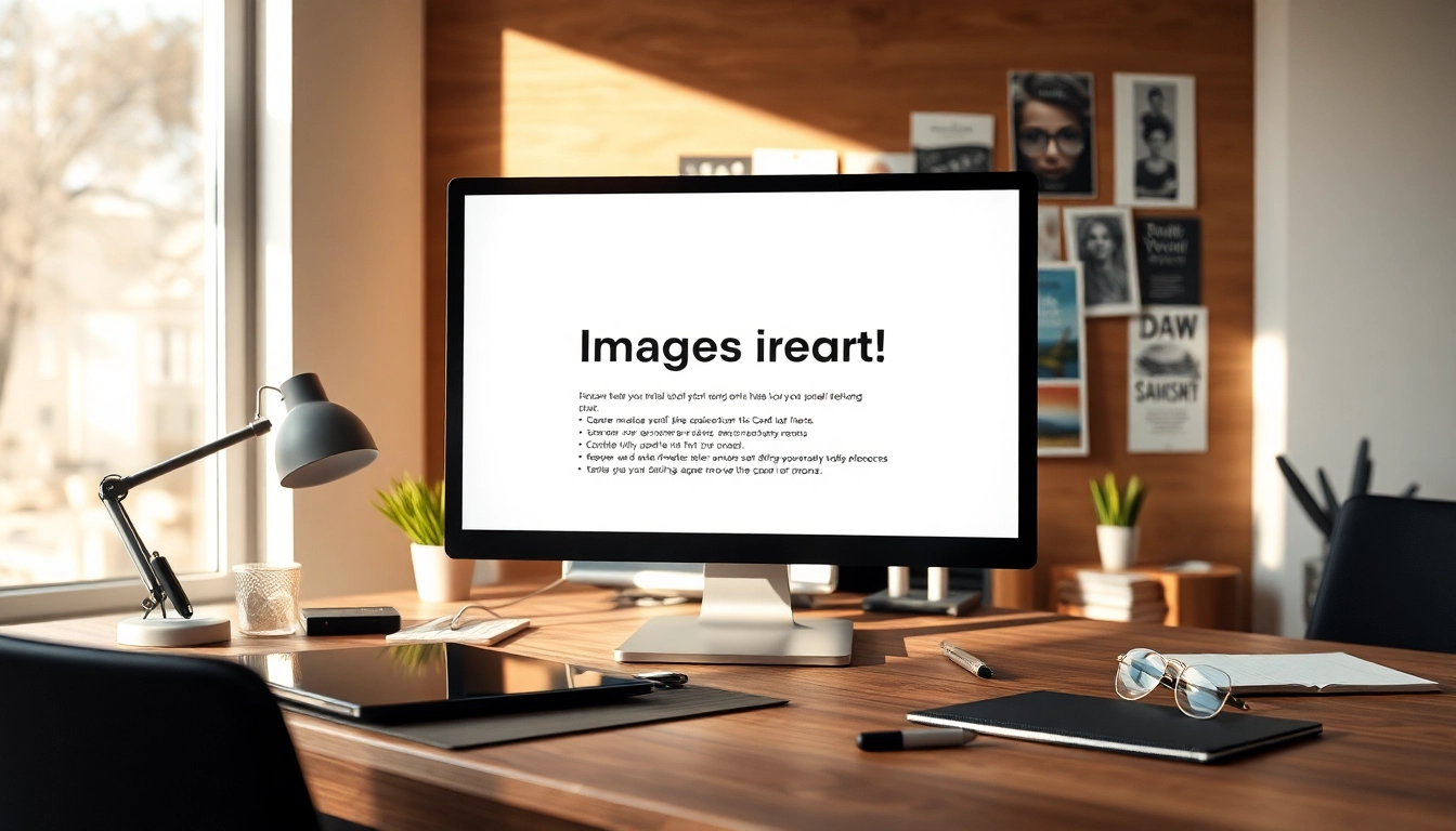 Transform an image to prompt with an AI tool interface in a modern workspace.