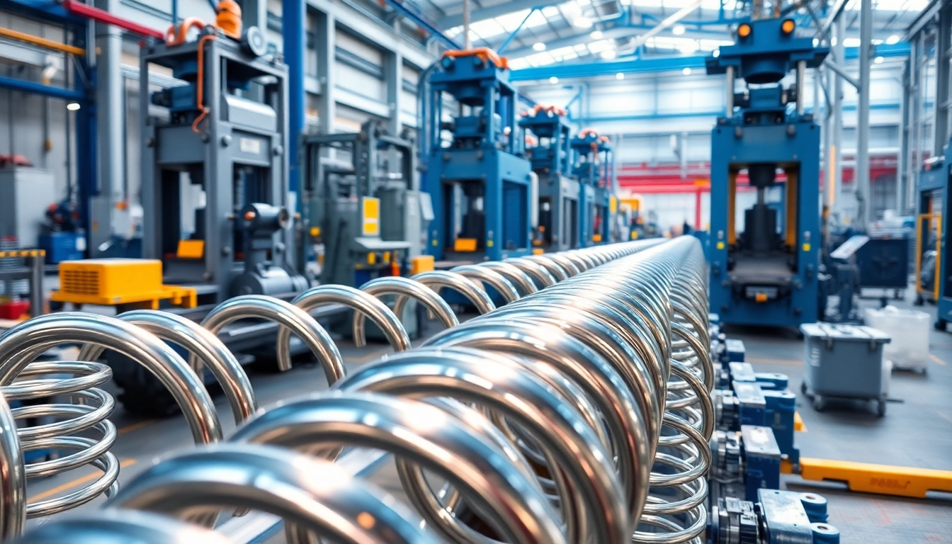 Gas Spring Manufacturer showcasing high-quality gas springs in a professional manufacturing setting.